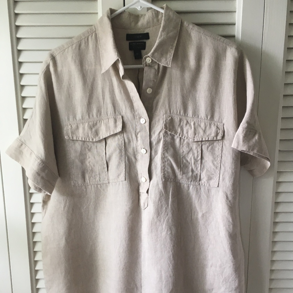 J. Crew x Baird McNutt popover shirt, size 8T
